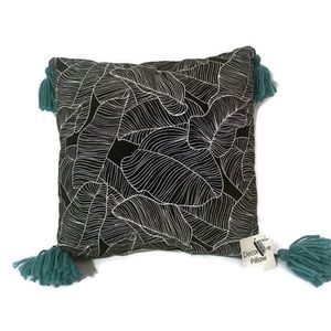 Palm Leaf Tassel Throw Pillow